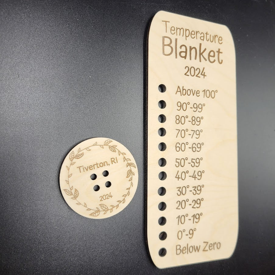 Temperature Blanket Color Chart