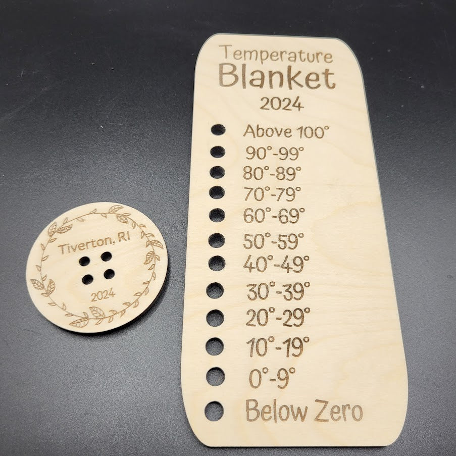 Temperature Blanket Color Chart