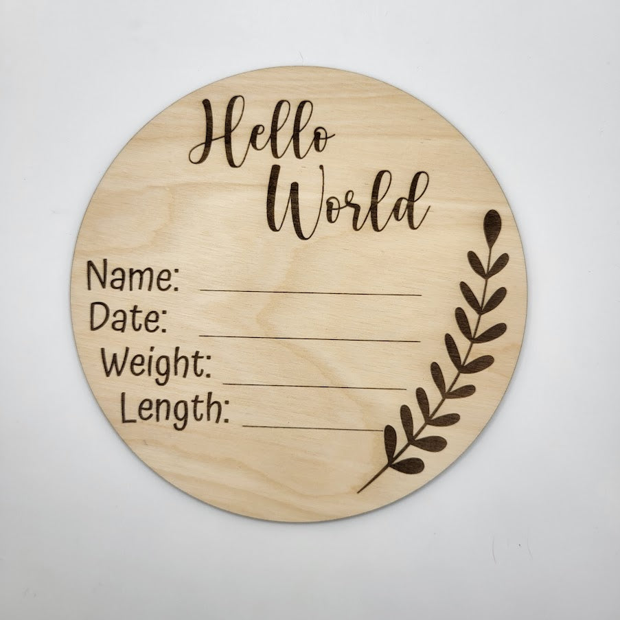 Baby Milestone Month Set Round