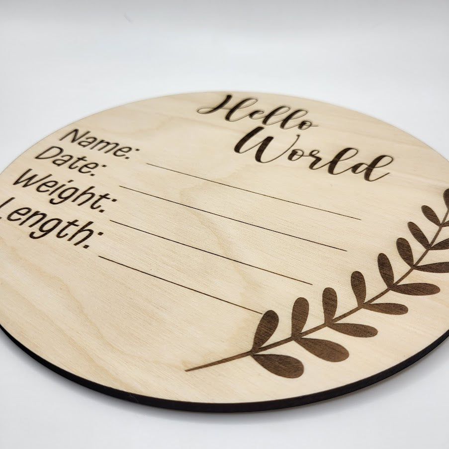 Baby Milestone Month Set Round