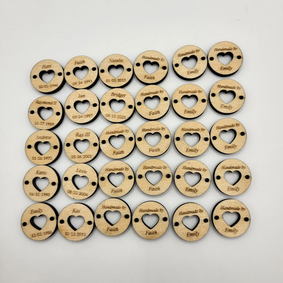 Heart Cut Out Wooden Tags