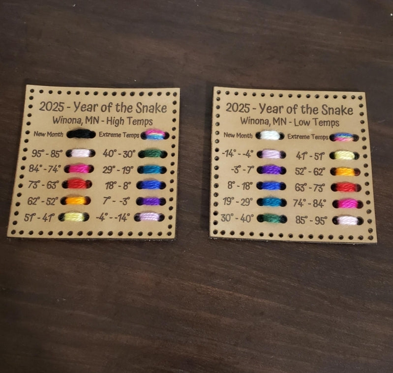 Leather Temperature Blanket Chart