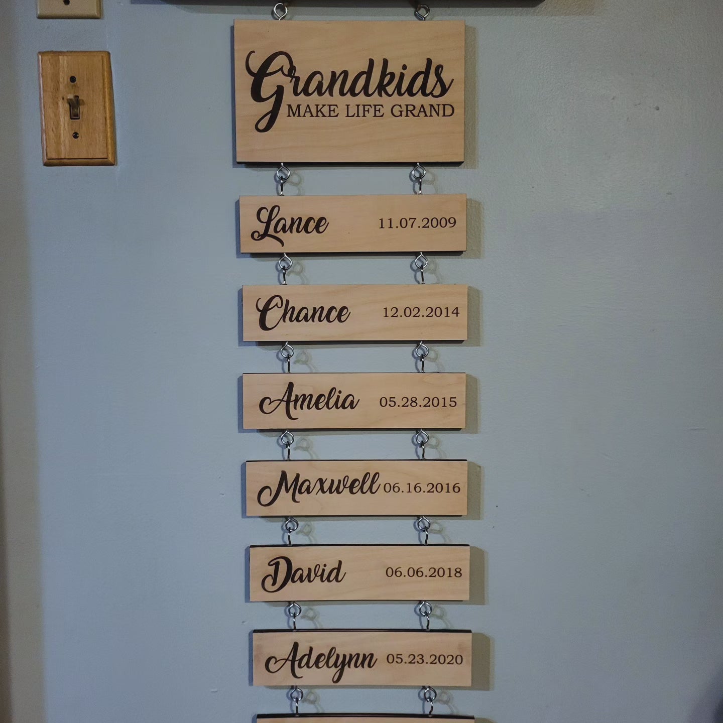 Grandkids Make Life Grand Hanging Sign