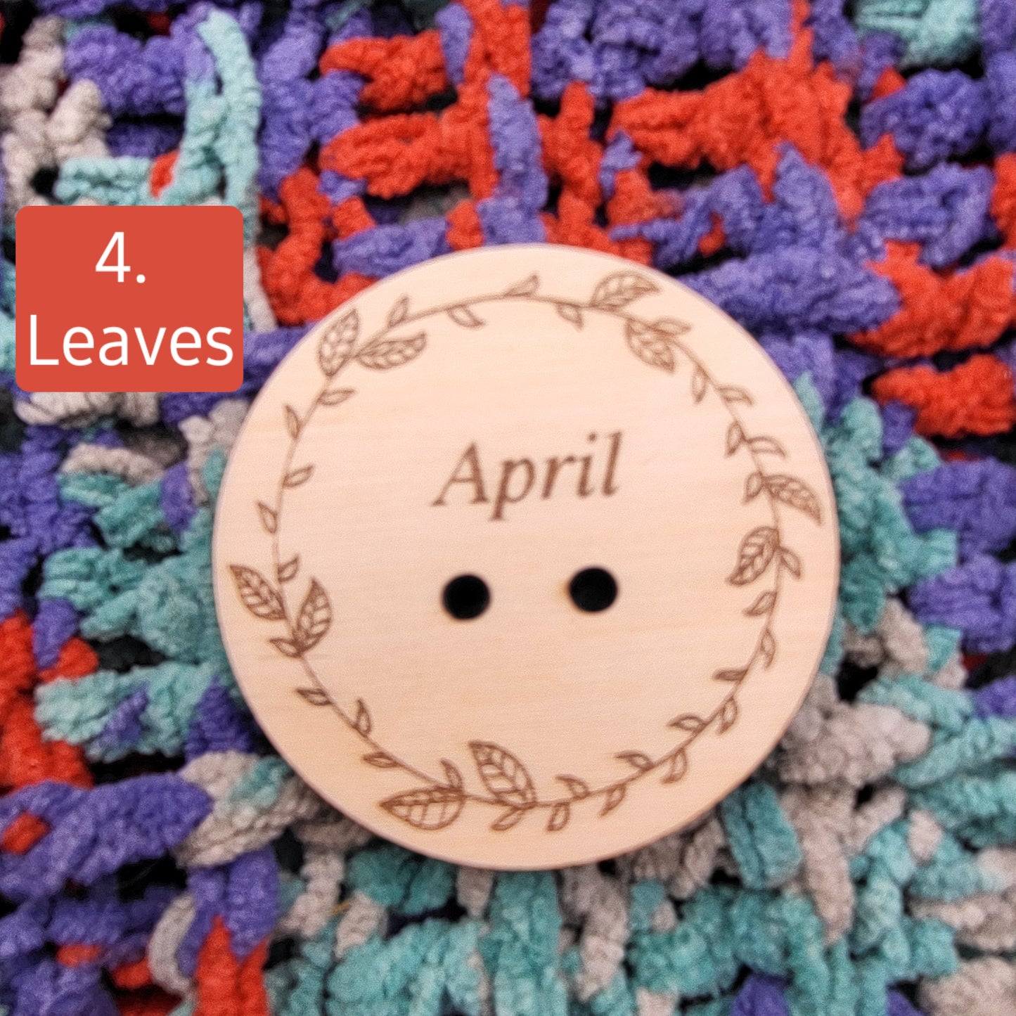 Temperature Blanket Month Buttons Round