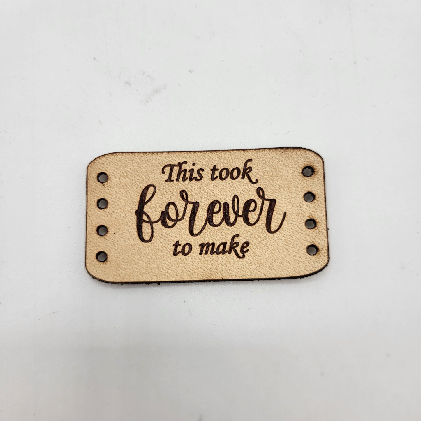 This took forever to make leather tag