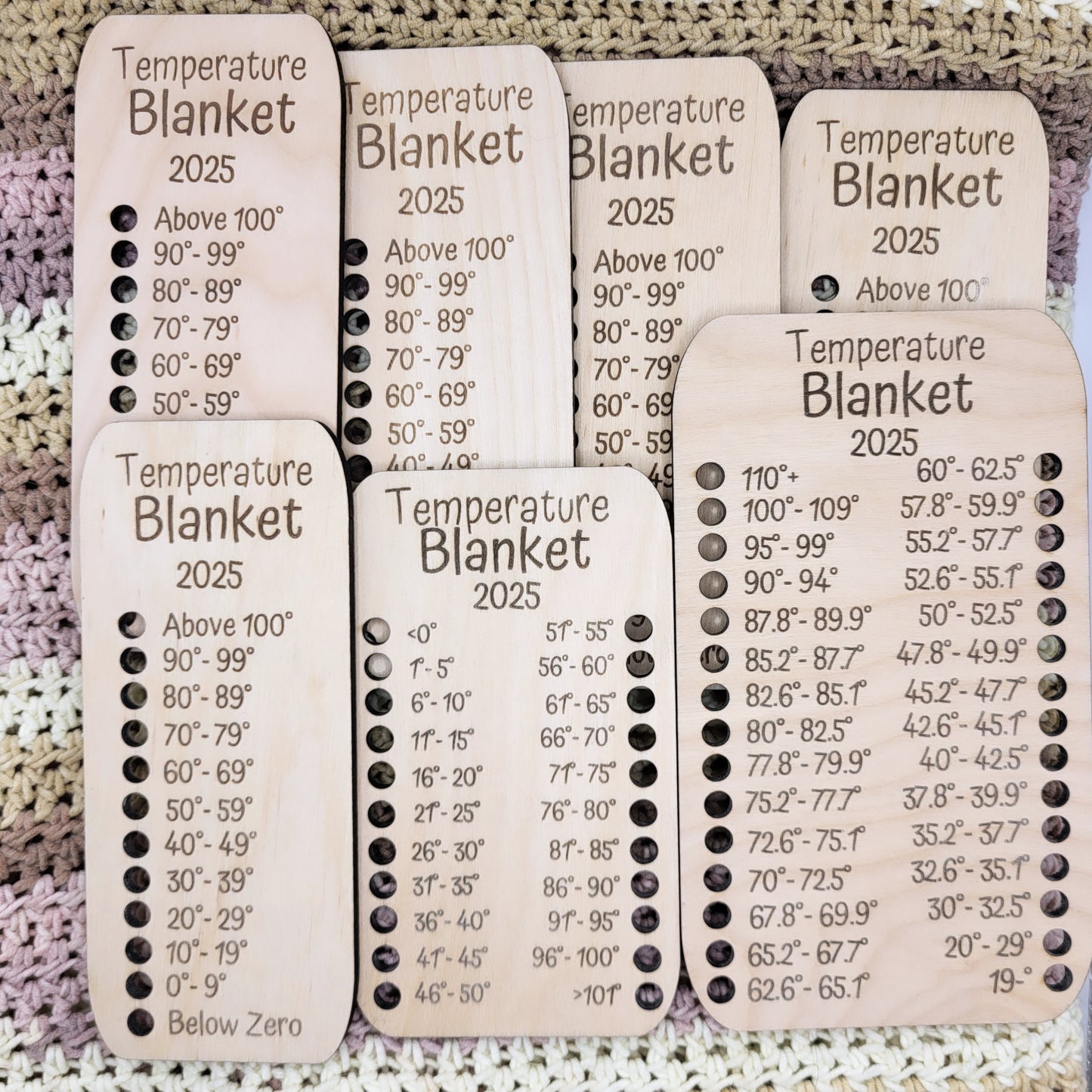 Temperature Blanket Color Chart