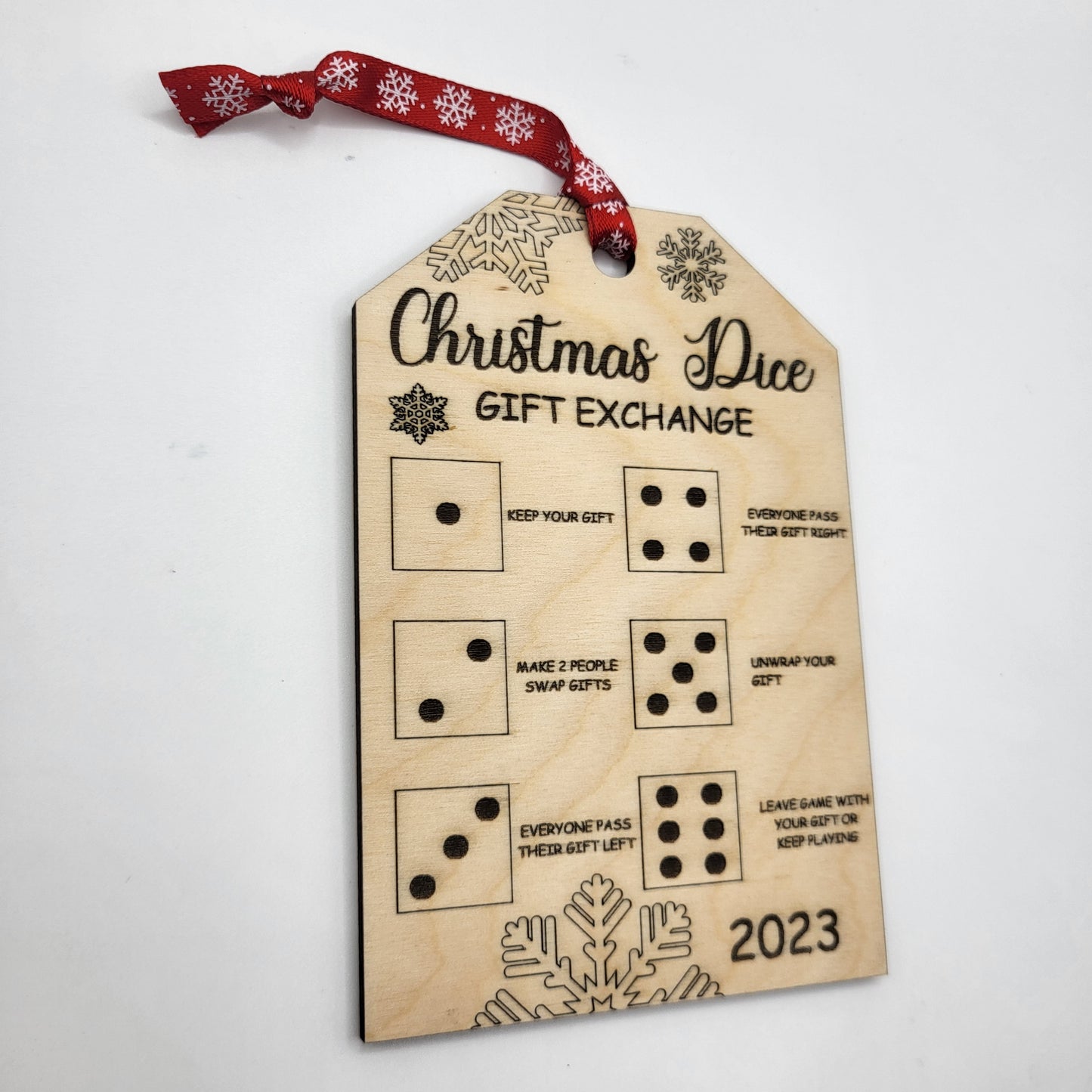 Christmas Dice Game Tag