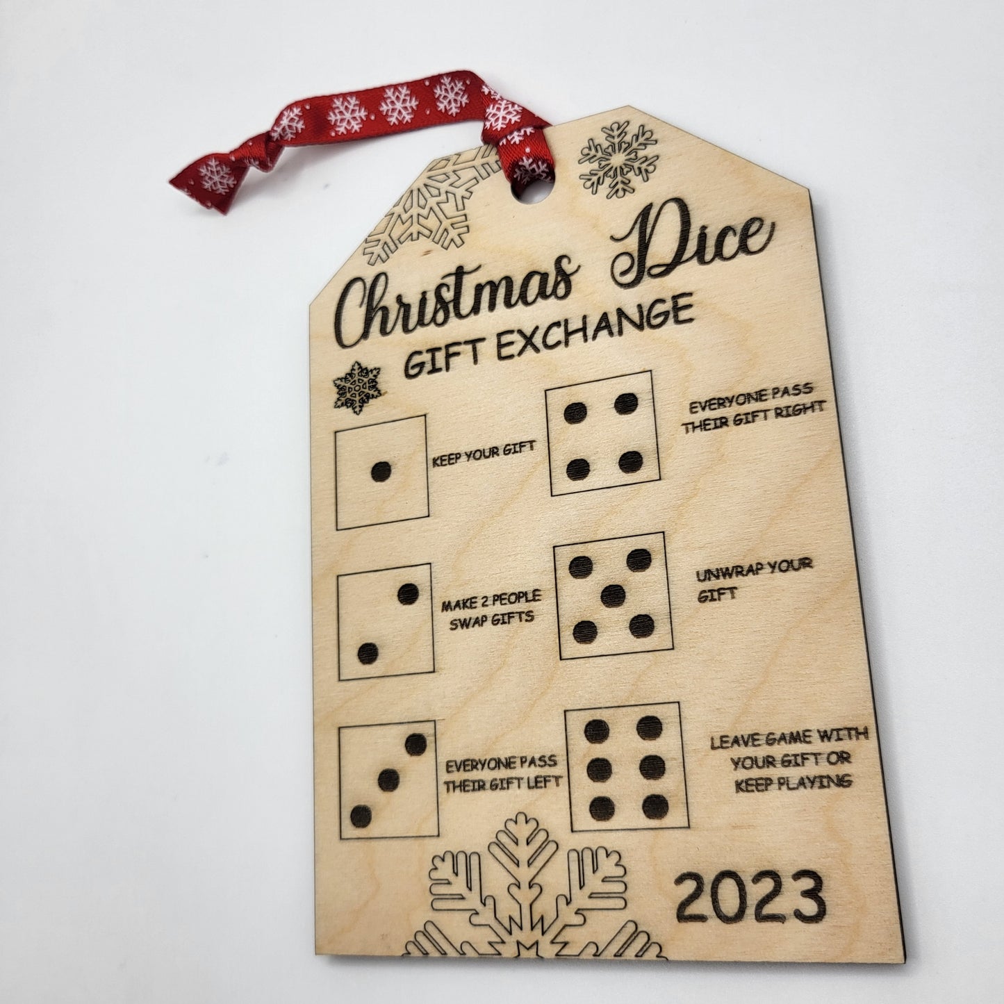 Christmas Dice Game Tag
