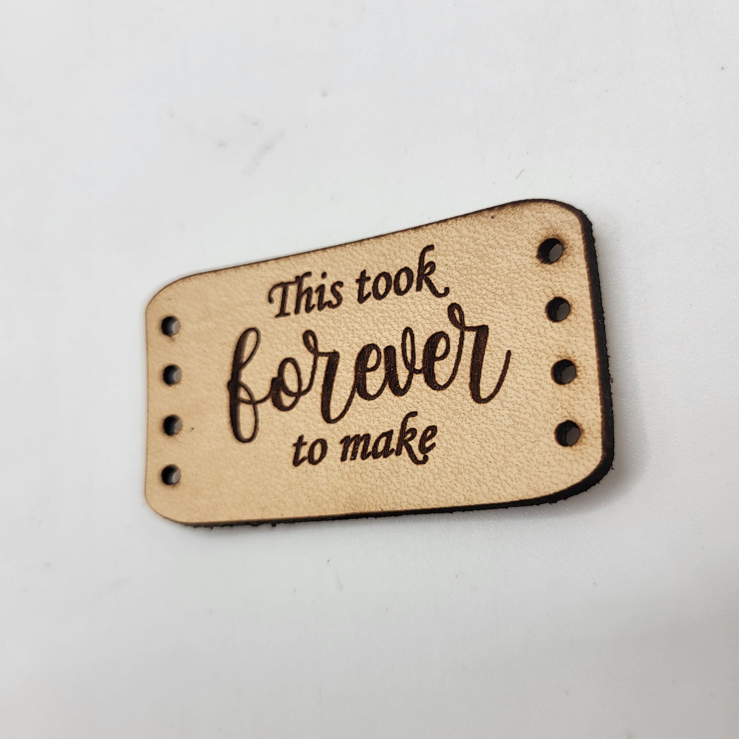 This took forever to make leather tag