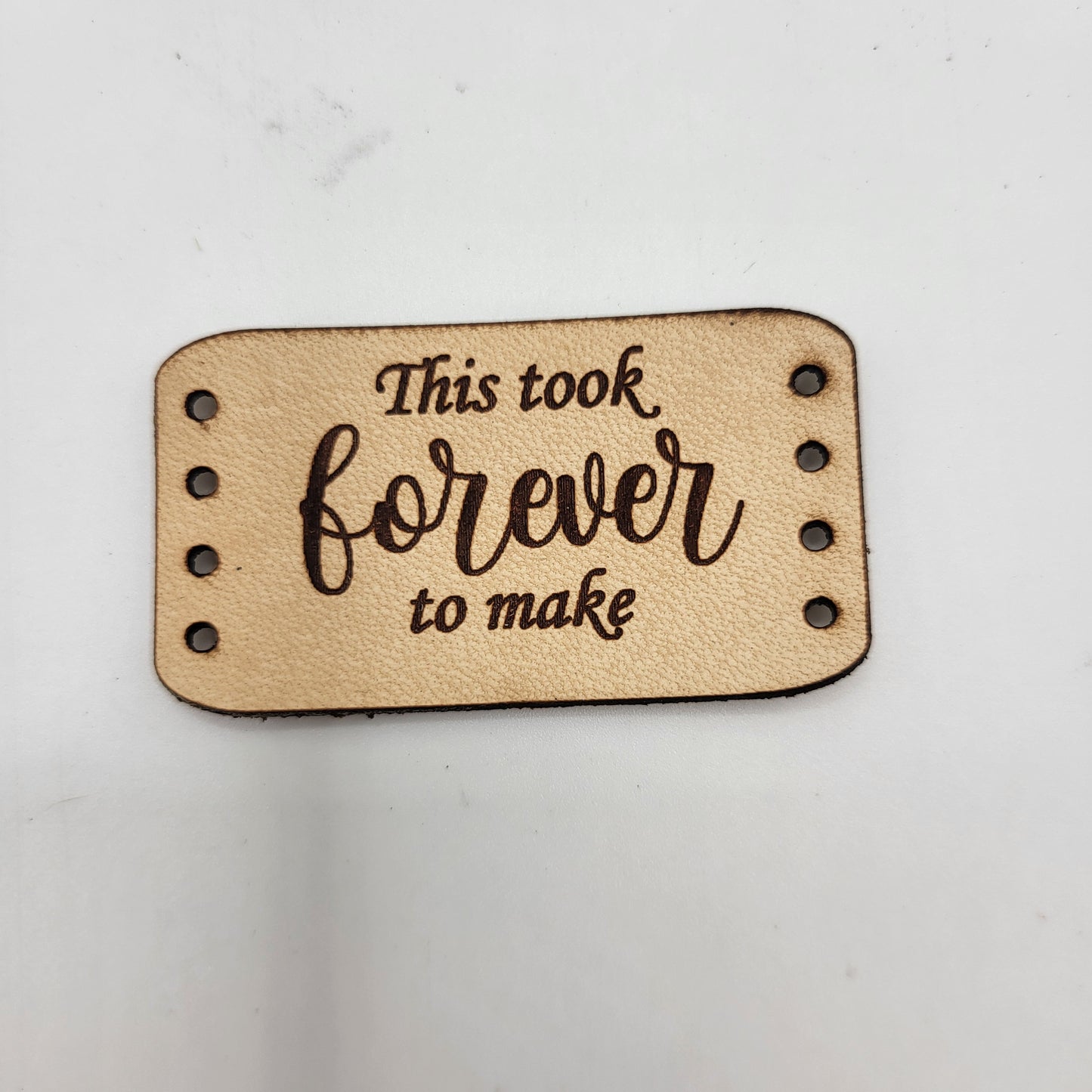 This took forever to make leather tag