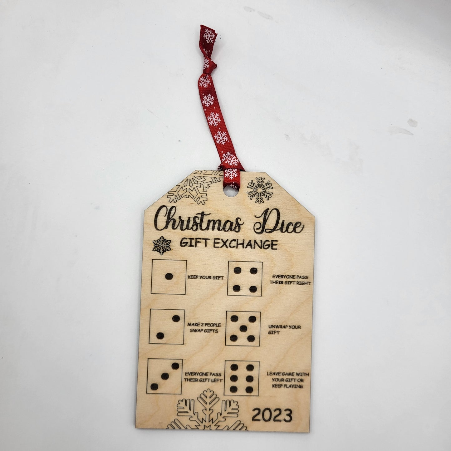 Christmas Dice Game Tag