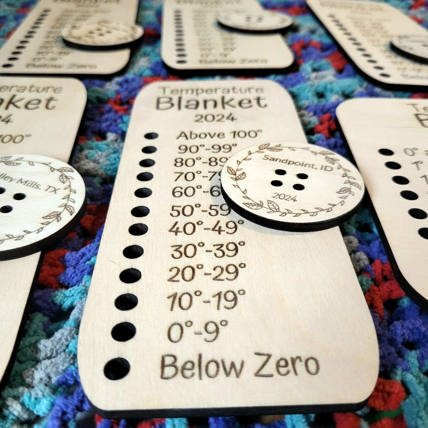Temperature Blanket Color Chart