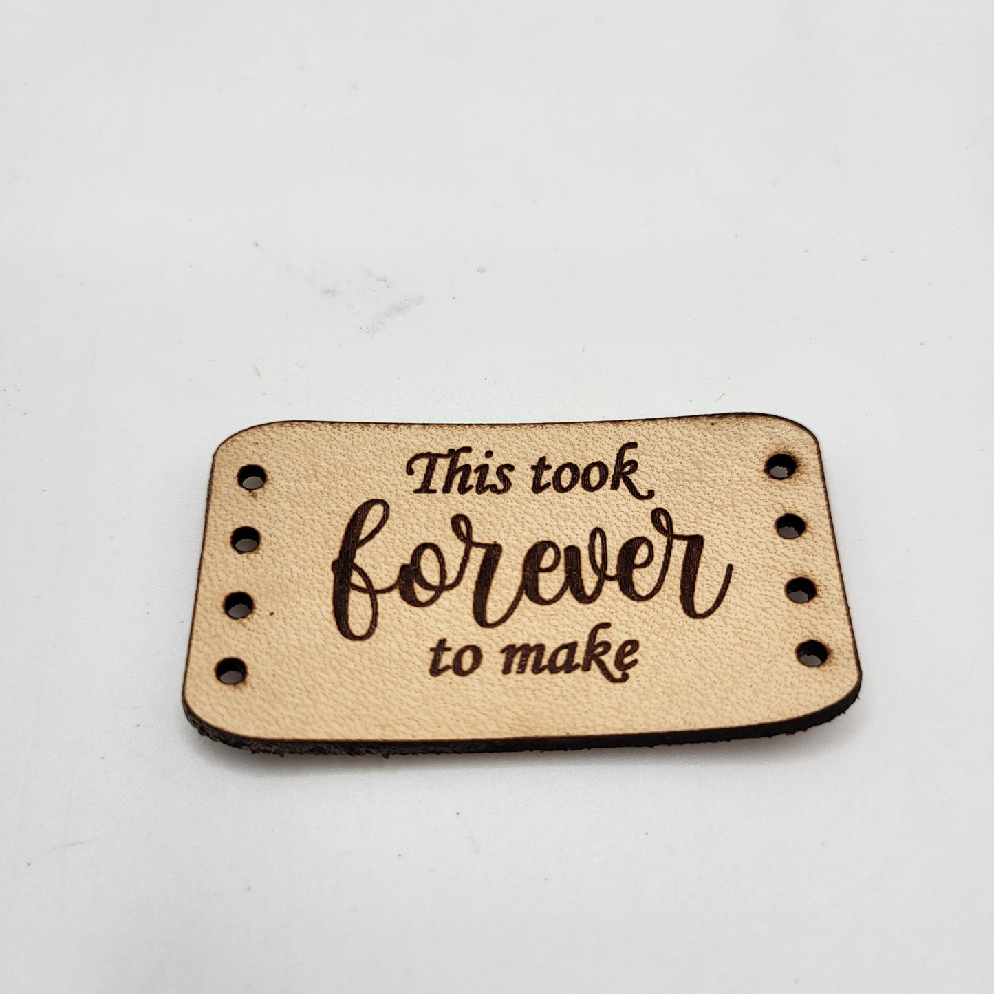 This took forever to make leather tag