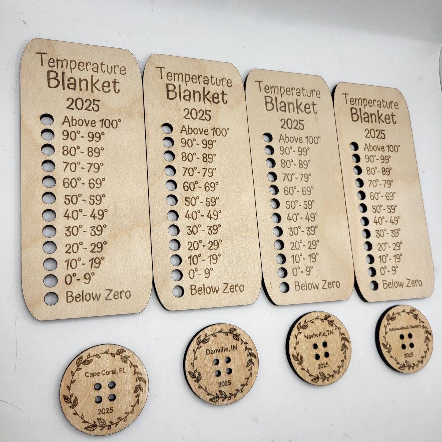 Temperature Blanket Color Chart