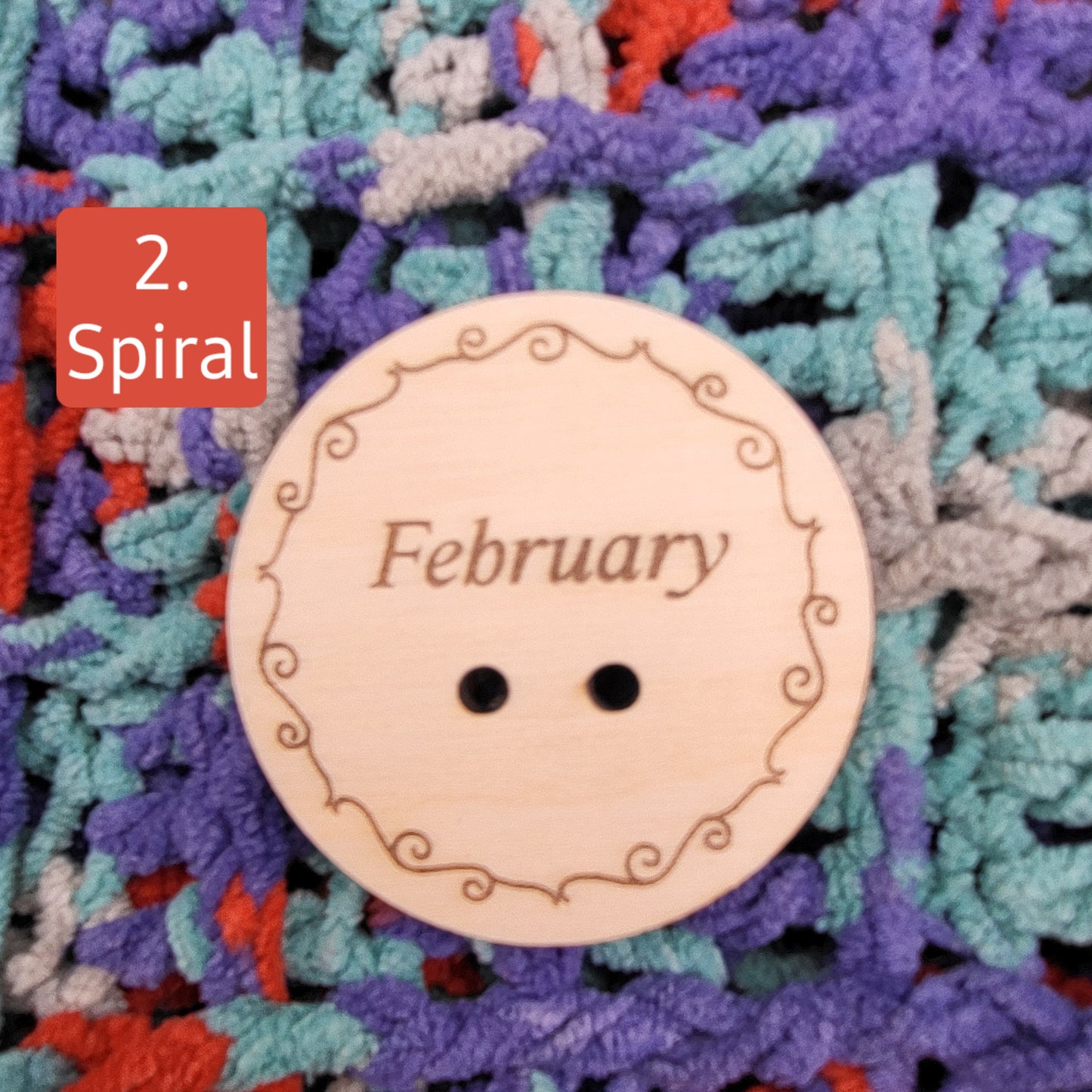 Temperature Blanket Month Buttons Round