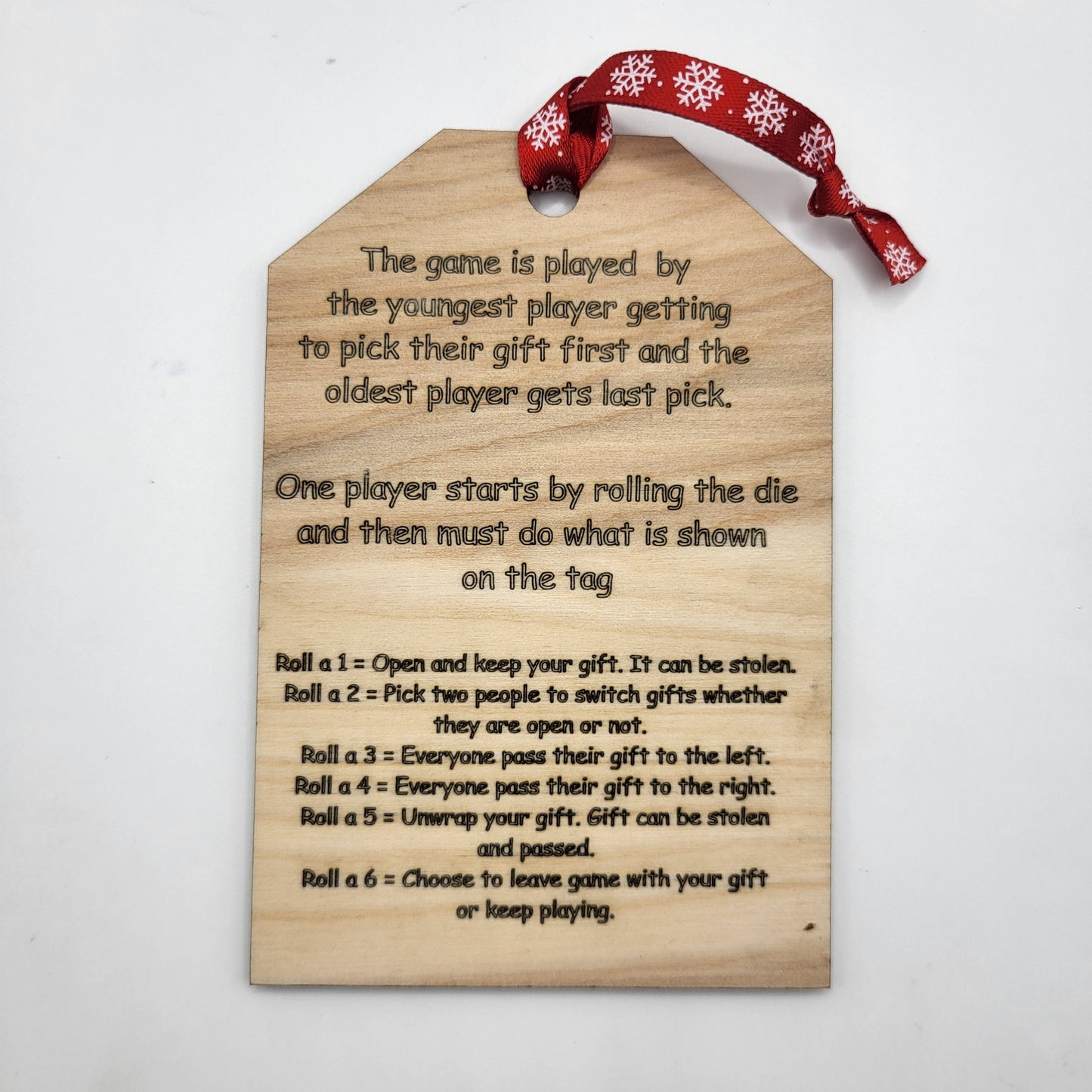 Christmas Dice Game Tag