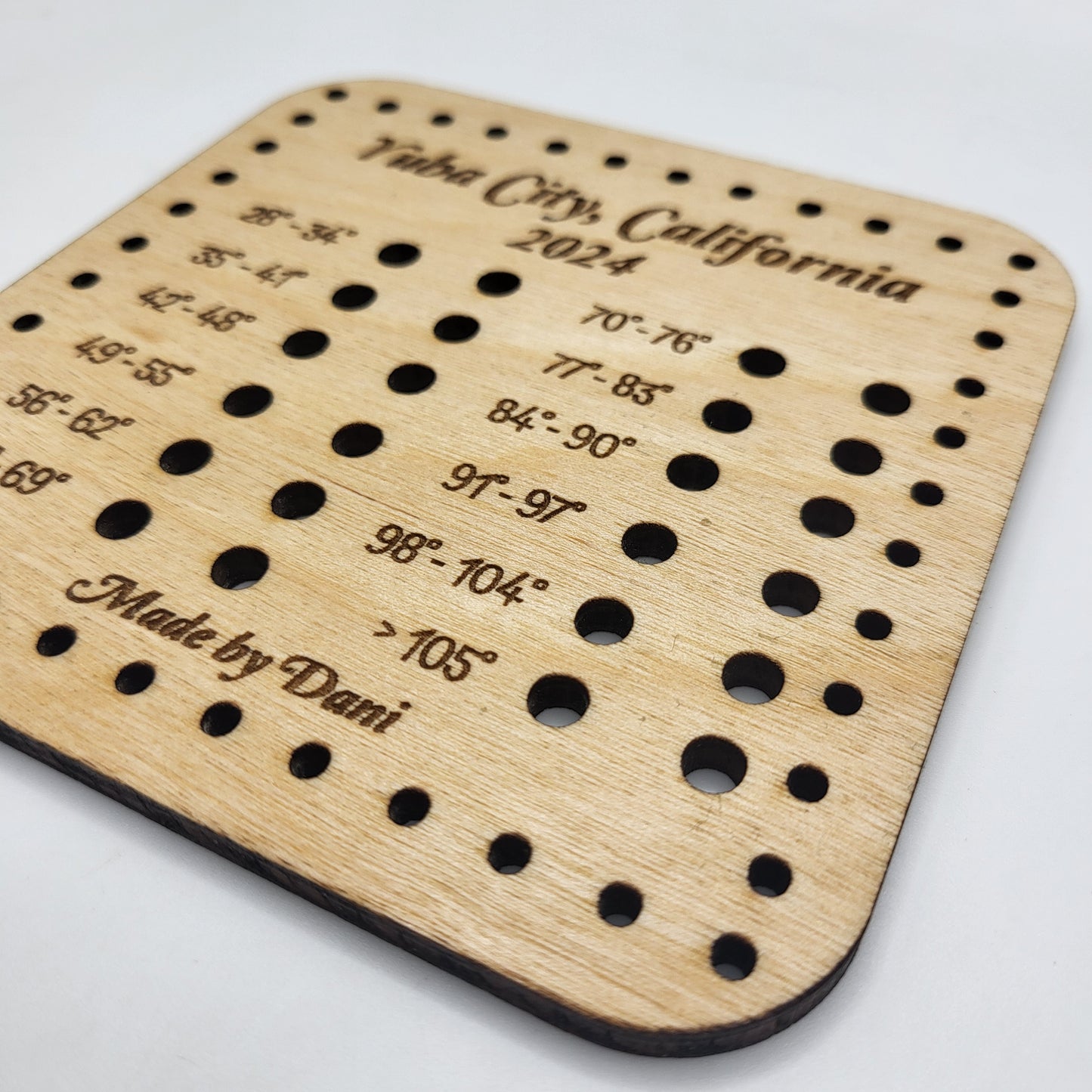 Wooden Temperature Blanket Chart