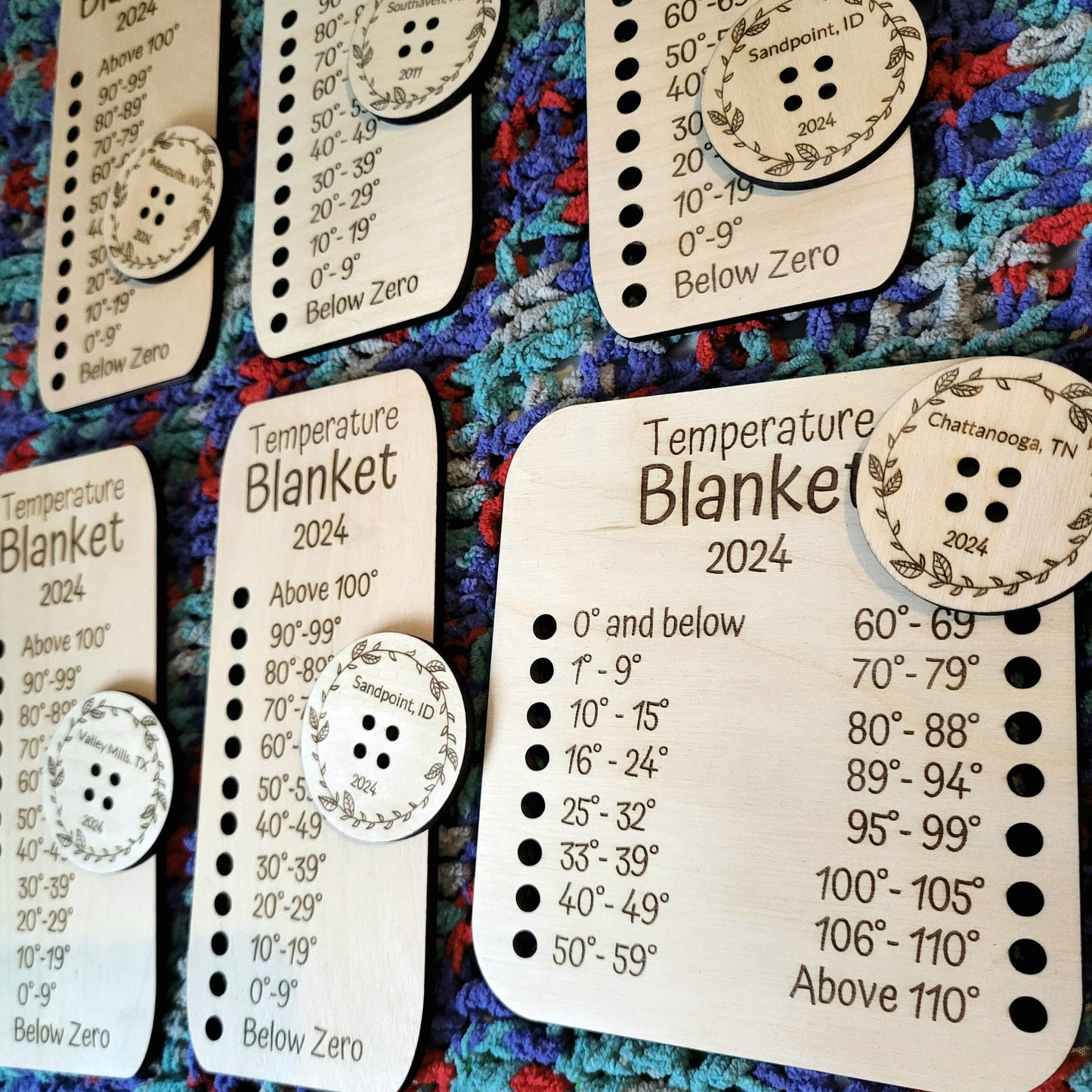 Temperature Blanket Color Chart