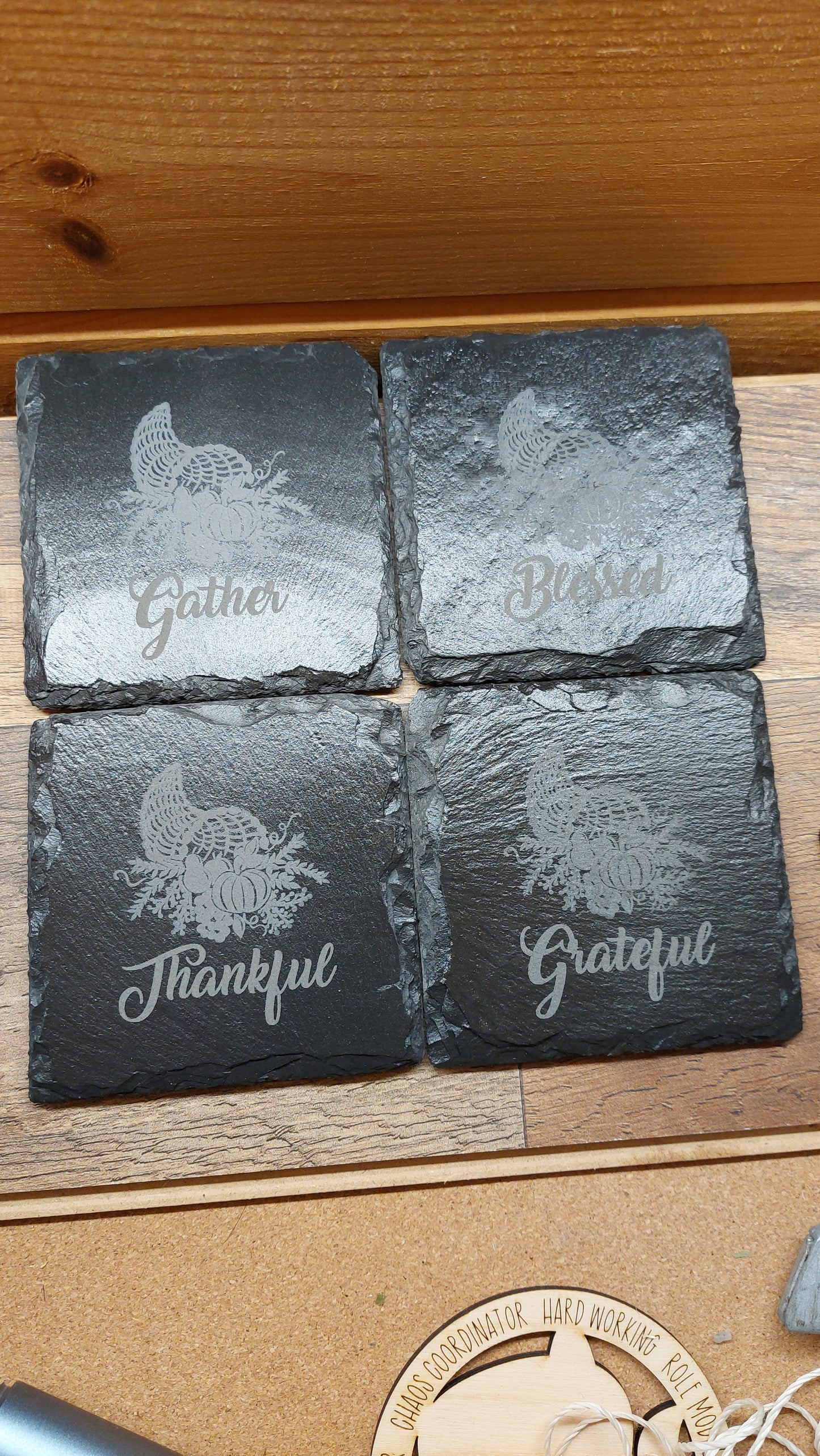 Fall slate coasters