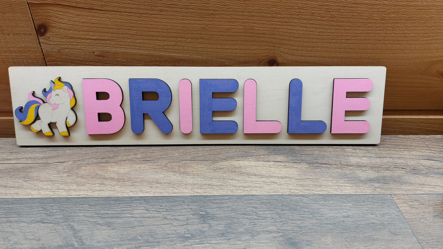 Puzzle name board