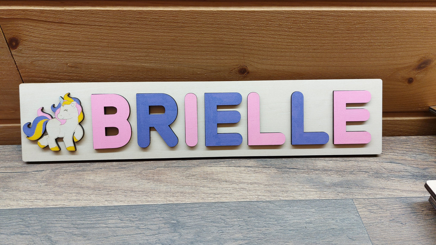 Puzzle name board