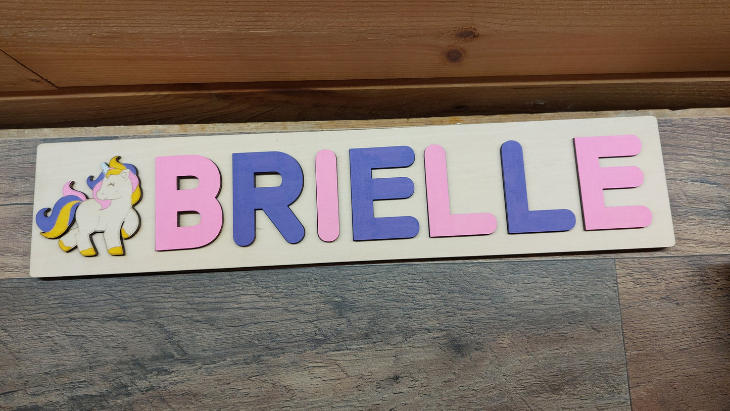 Puzzle name board