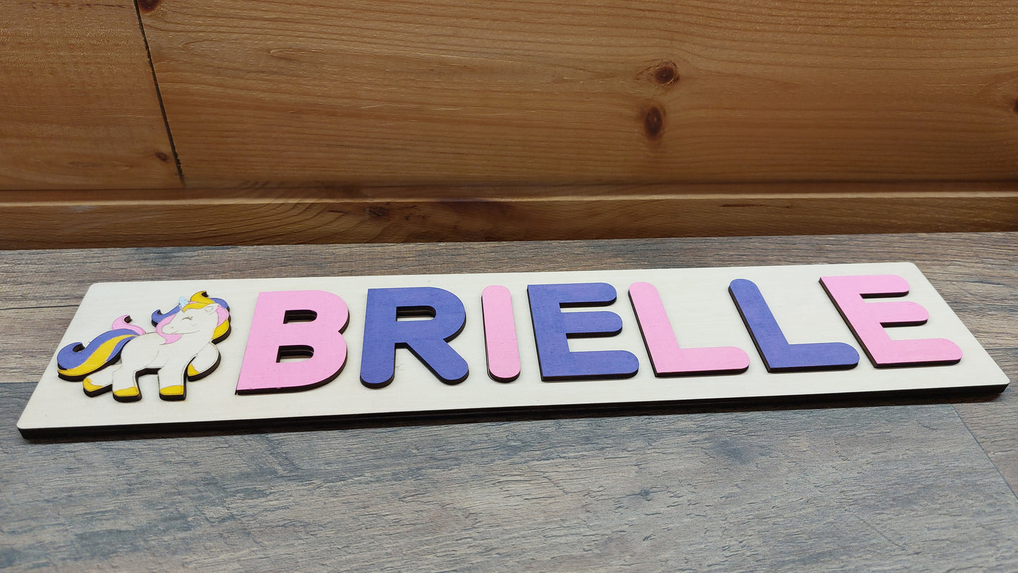 Puzzle name board
