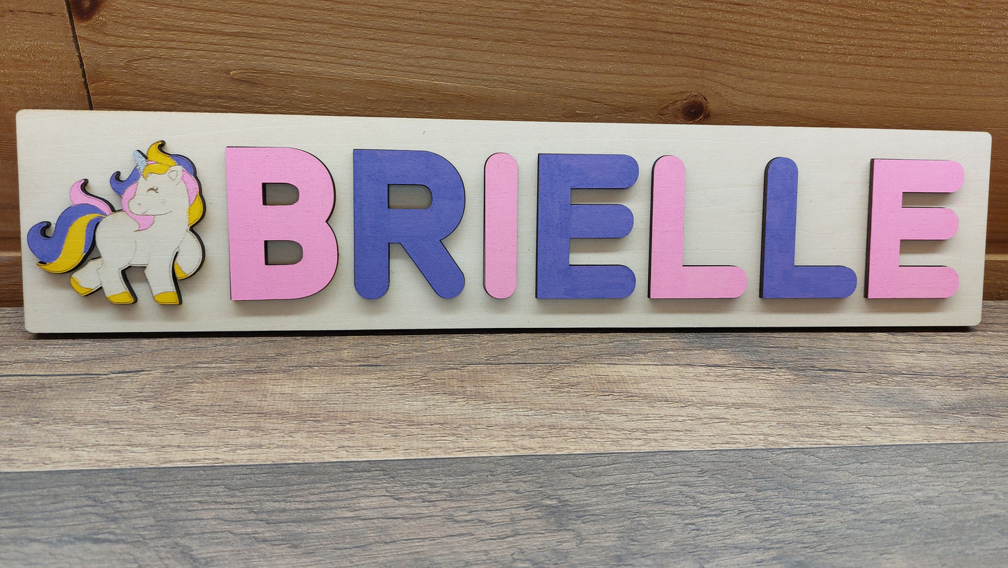 Puzzle name board