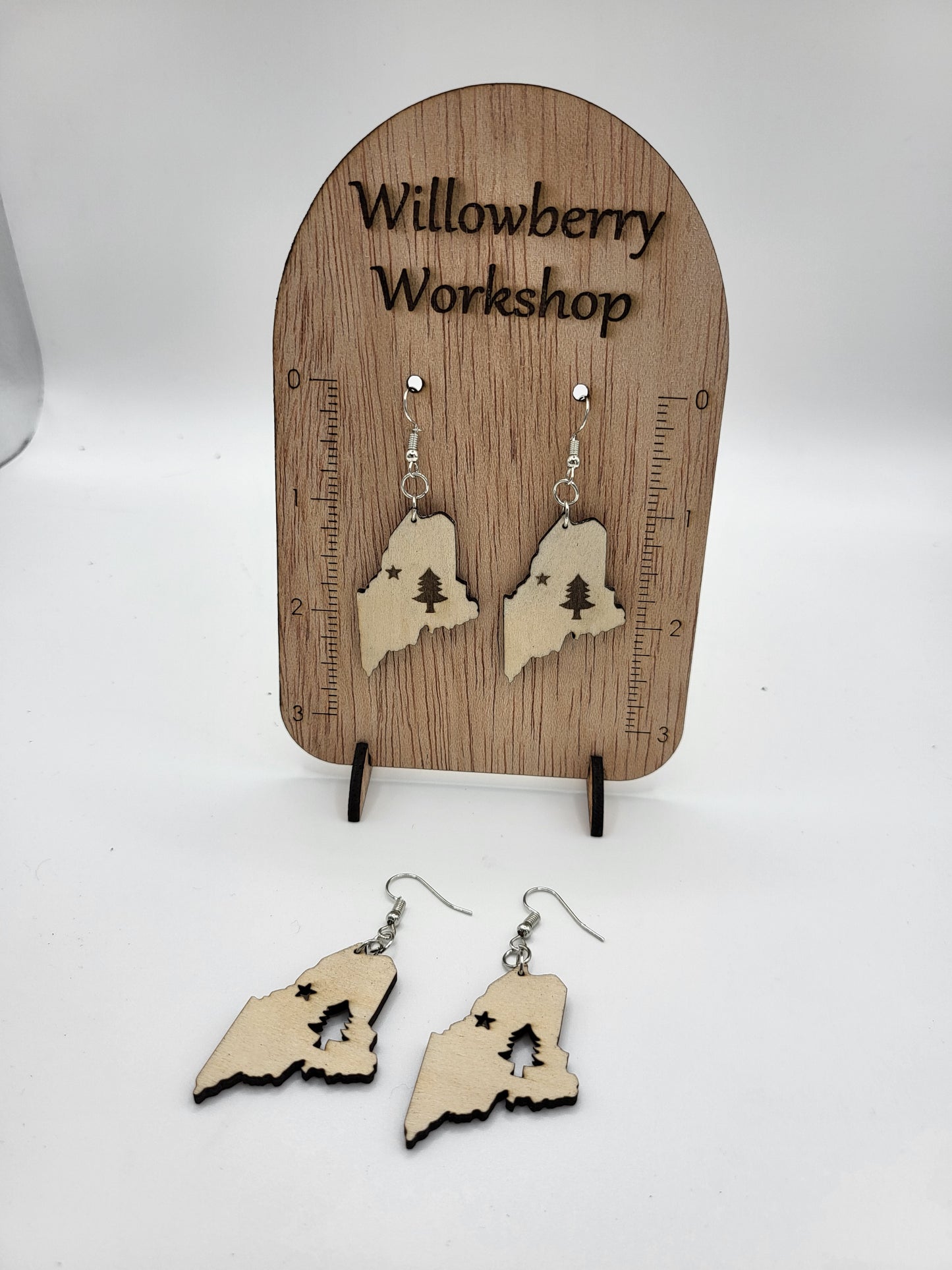 Maine Flag Earrings