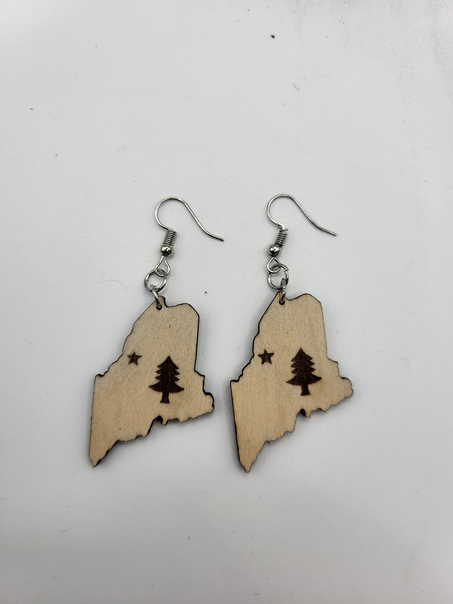 Maine Flag Earrings