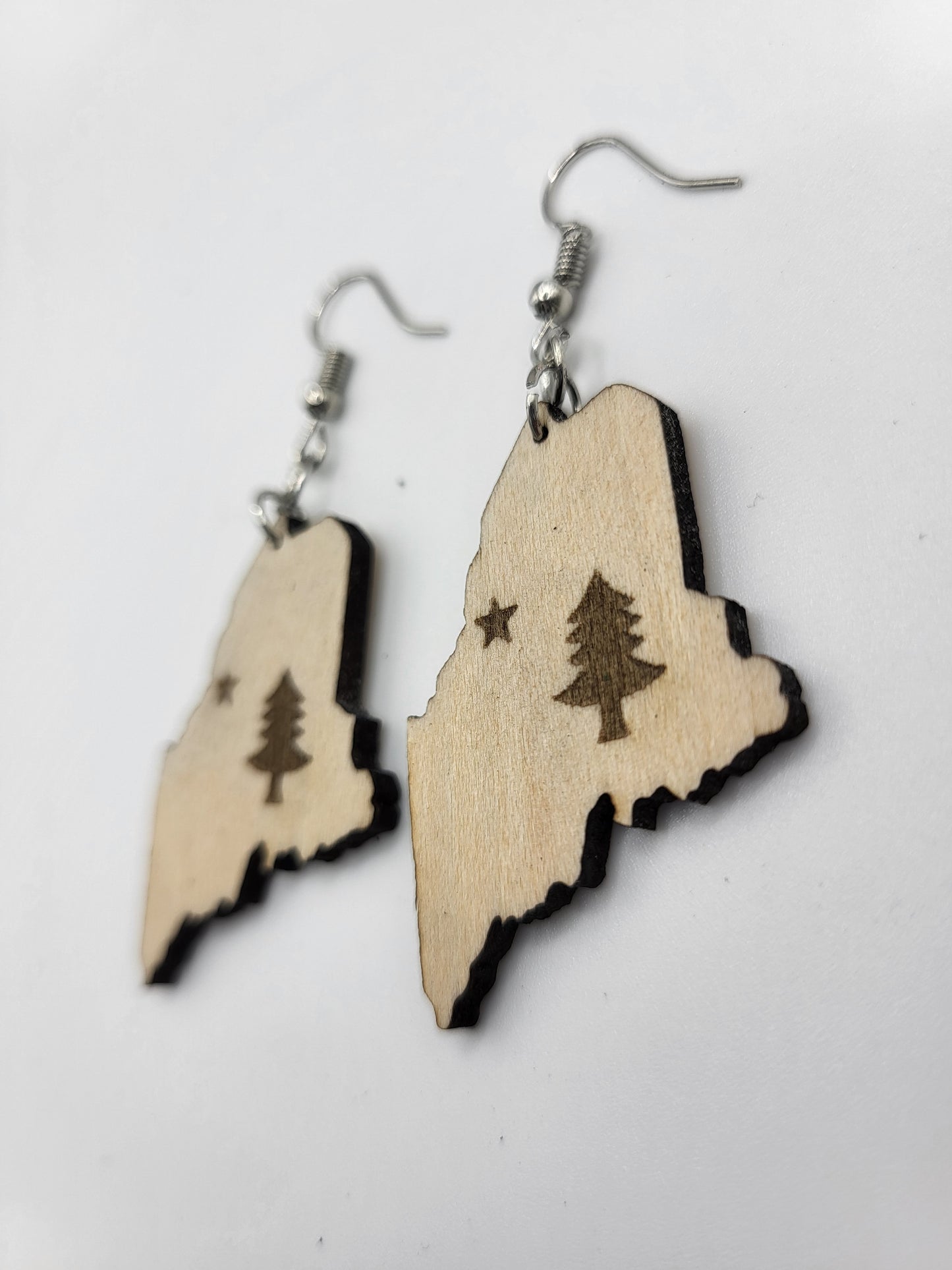 Maine Flag Earrings