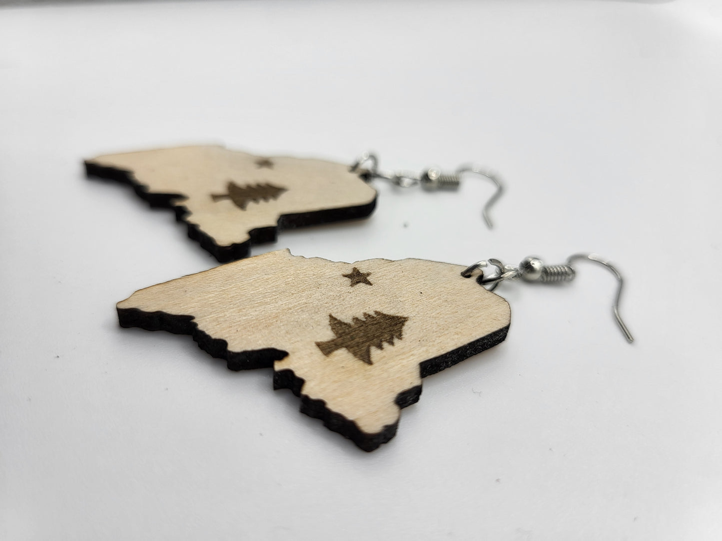 Maine Flag Earrings