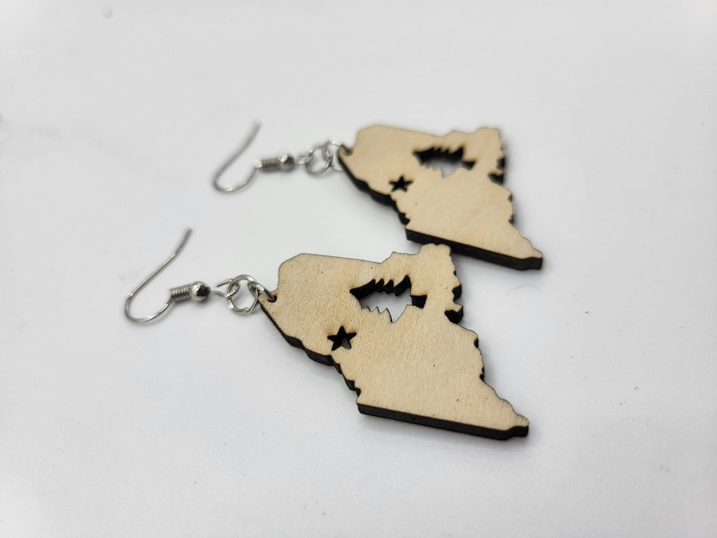 Maine Flag Earrings