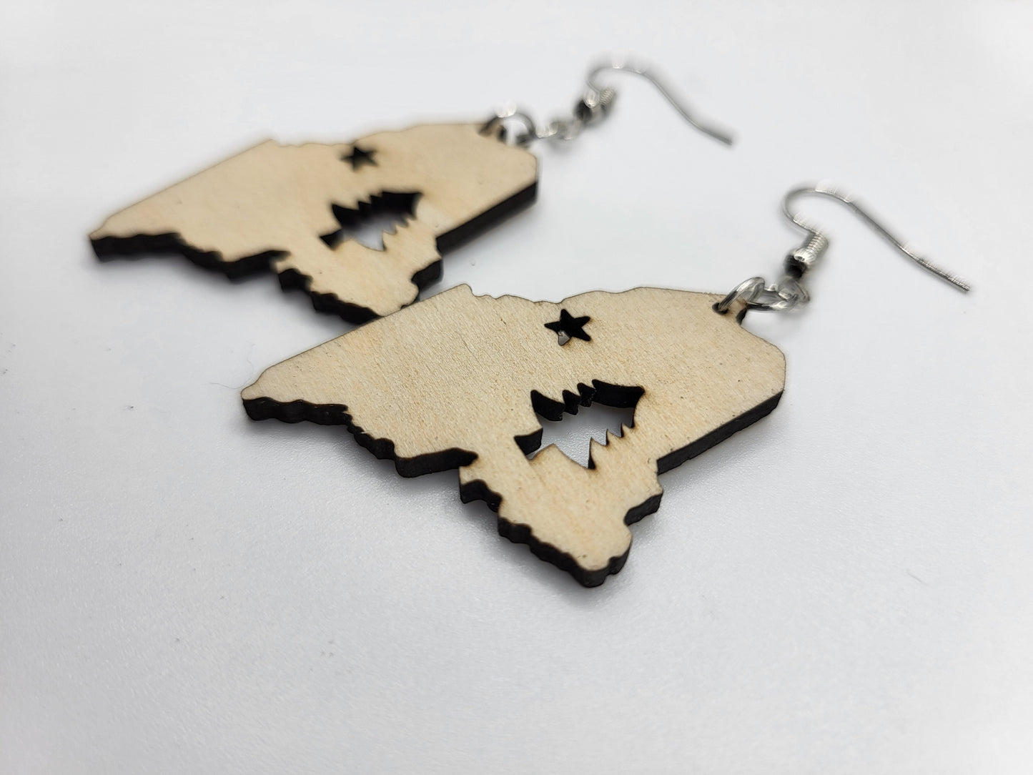 Maine Flag Earrings