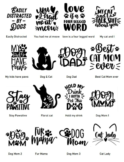 Dog themed glassware