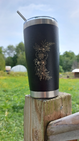 Floral insulated tumbler