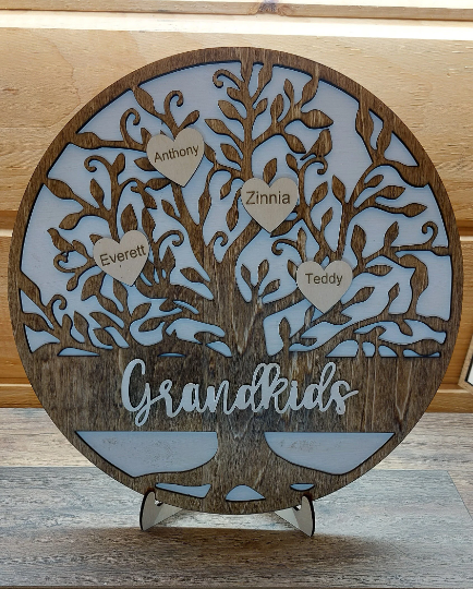 Grandkids sign with stand
