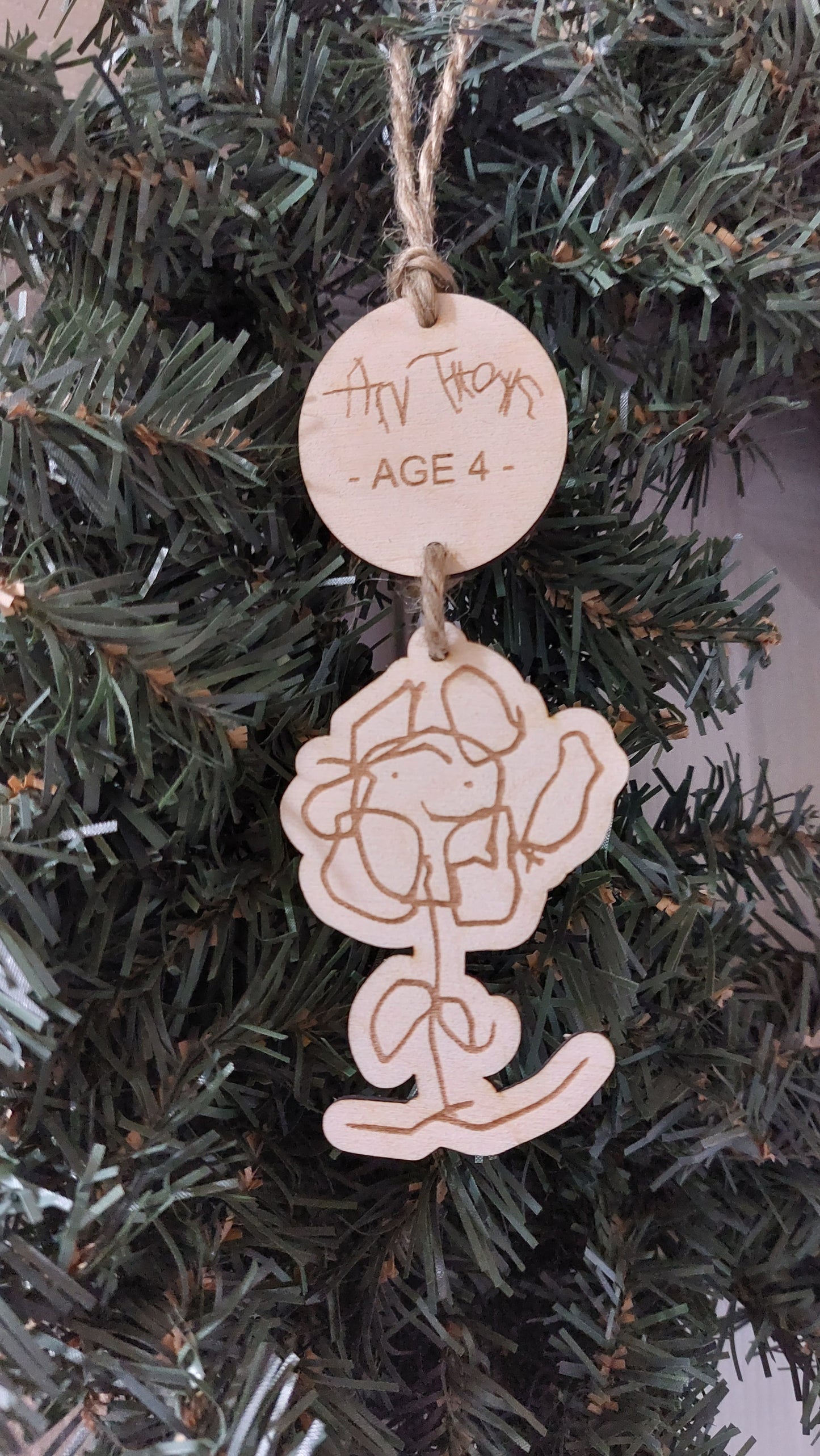 Custom Child's Artwork Ornament