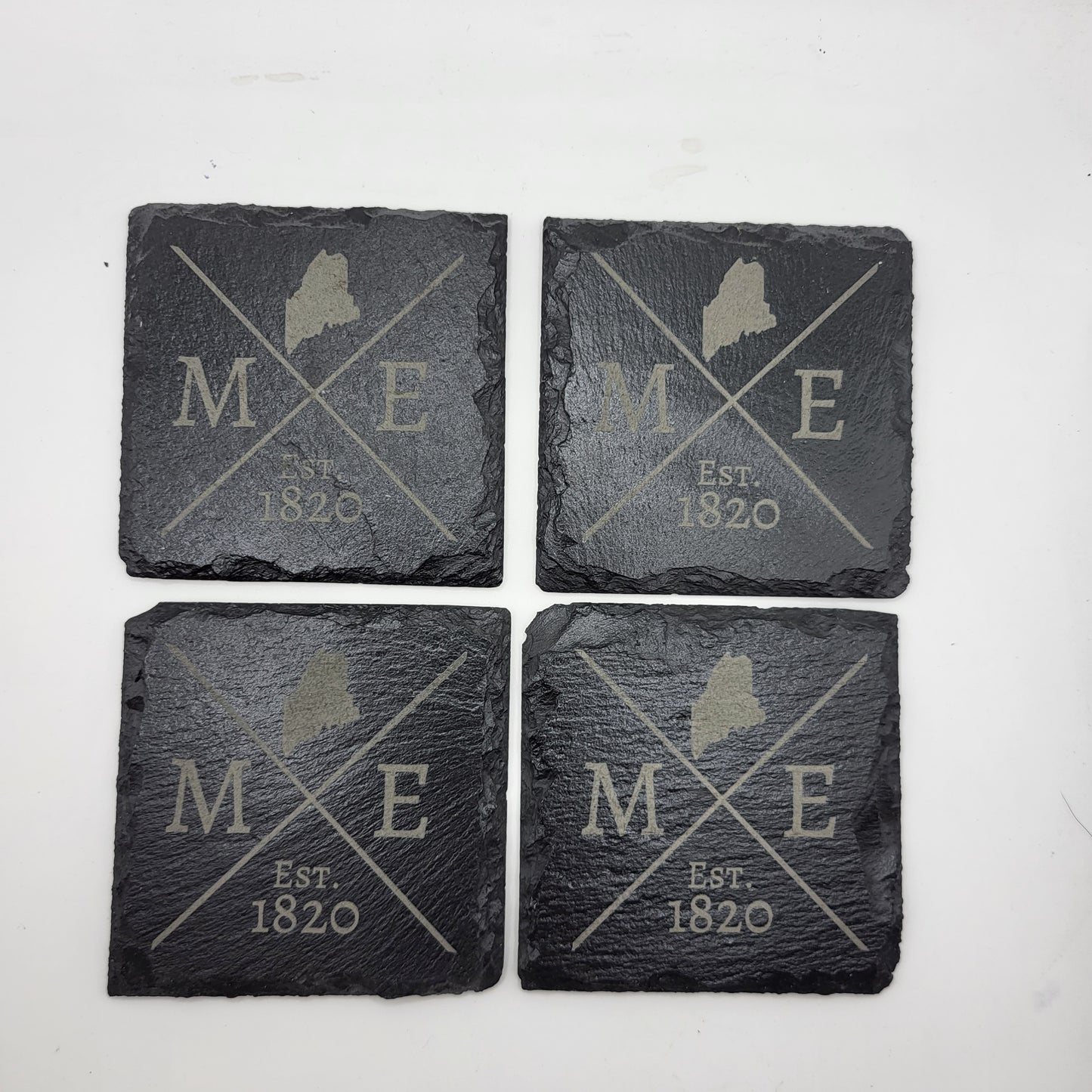 Maine themed slate coasters