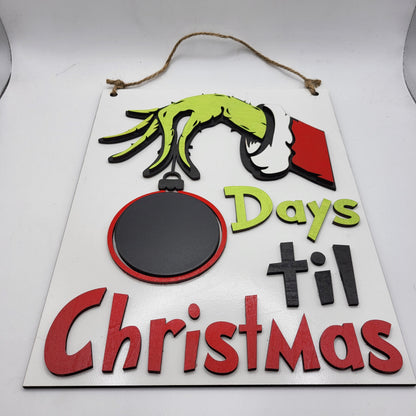 Grinch Days Til Christmas Countdown