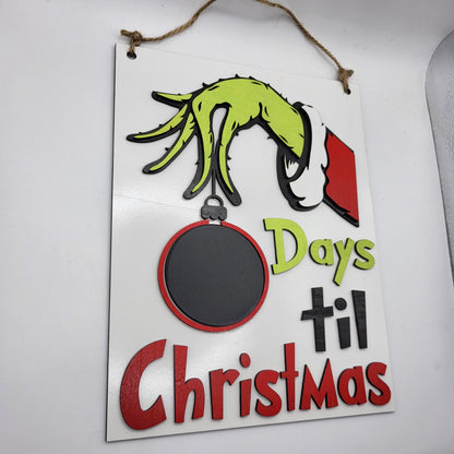 Grinch Days Til Christmas Countdown