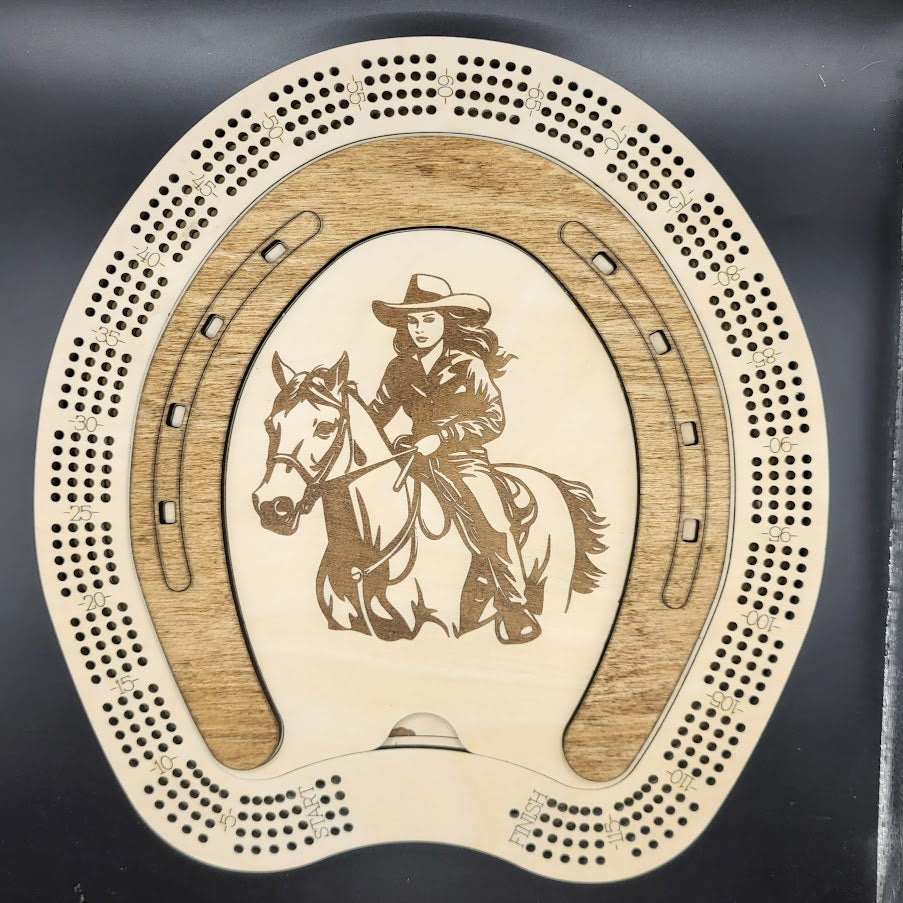 Horseshoe Cribbage Board