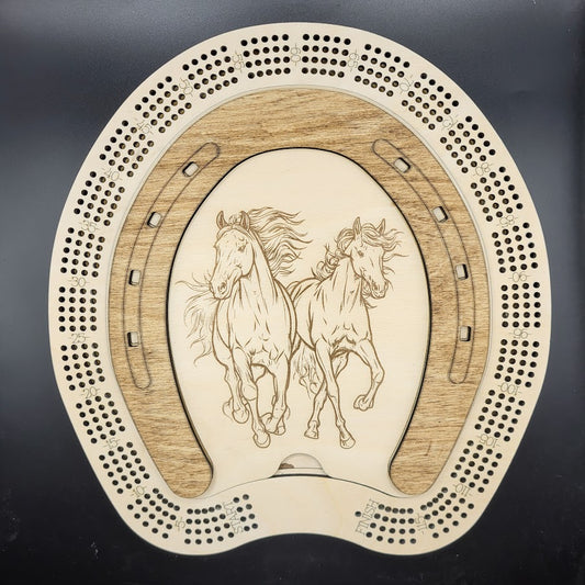 Horseshoe Cribbage Board