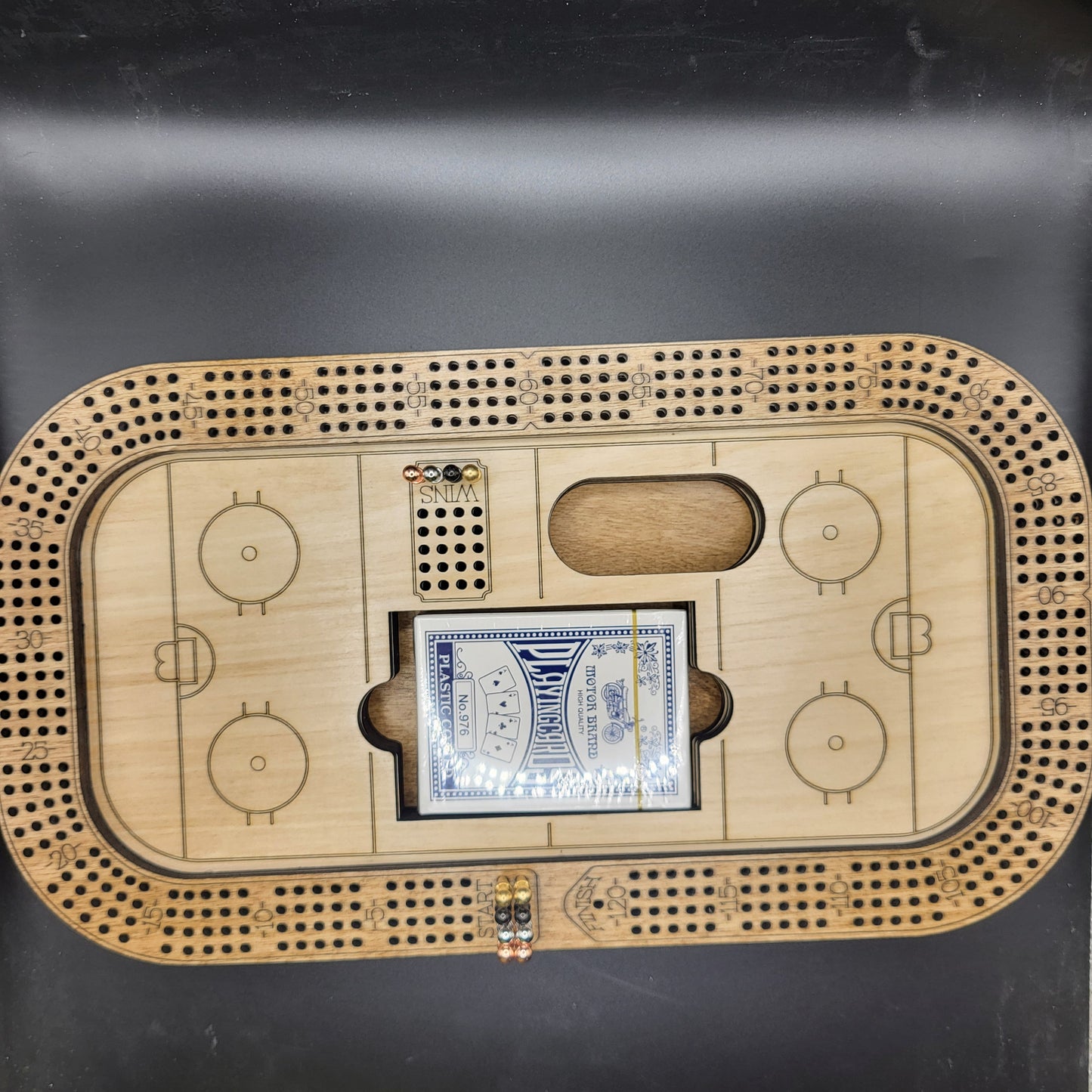 Ice Hockey Cribbage Board