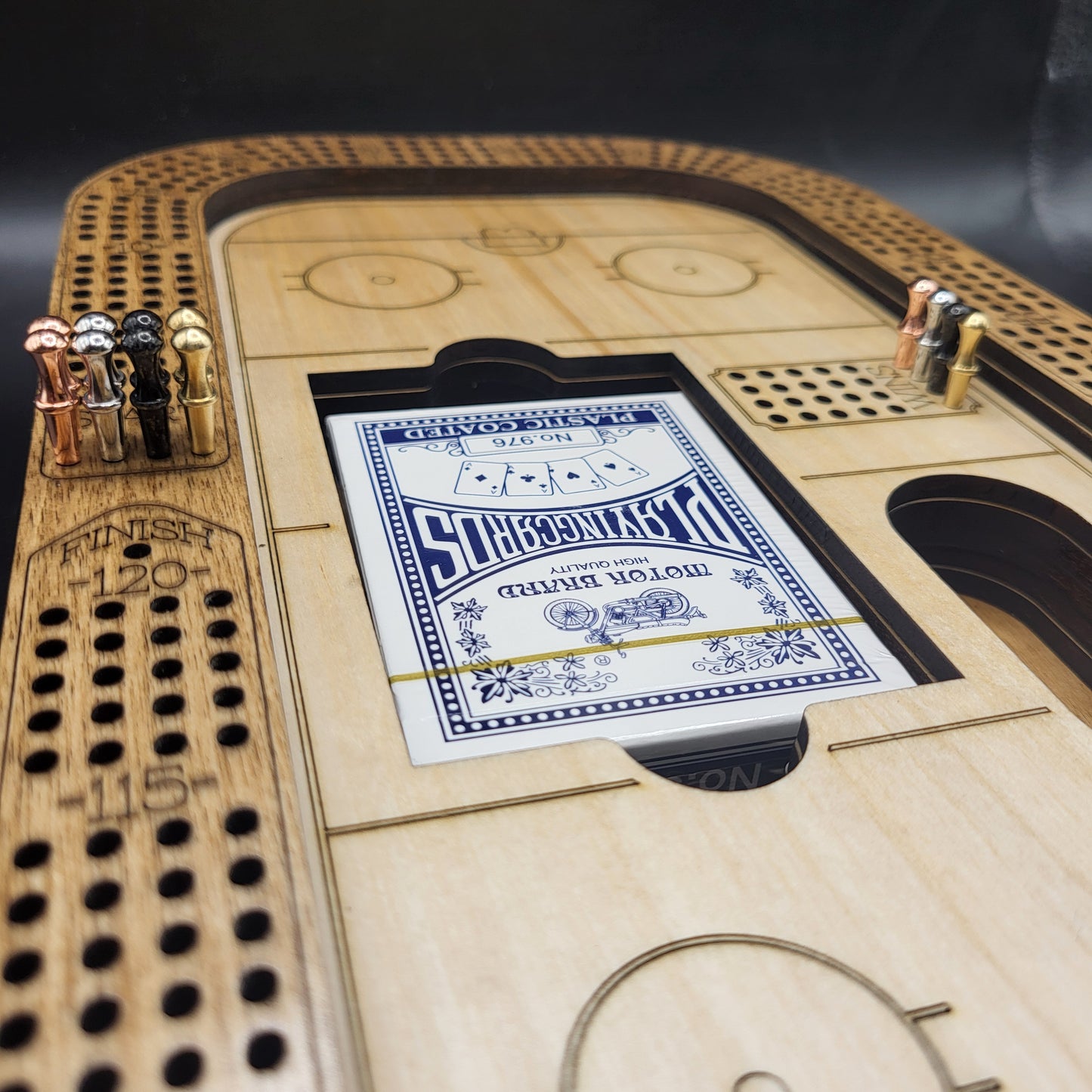 Ice Hockey Cribbage Board