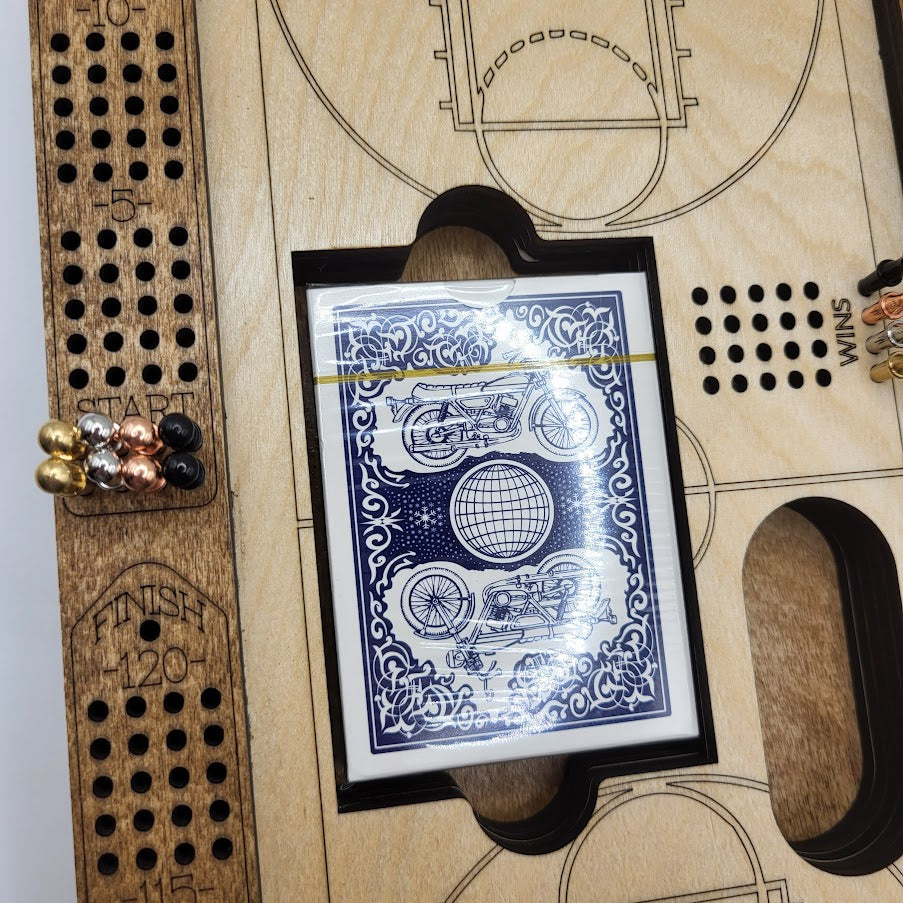 Outlet Cribbage Board- Basketball