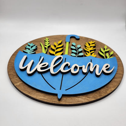 Welcome Umbrella Sign