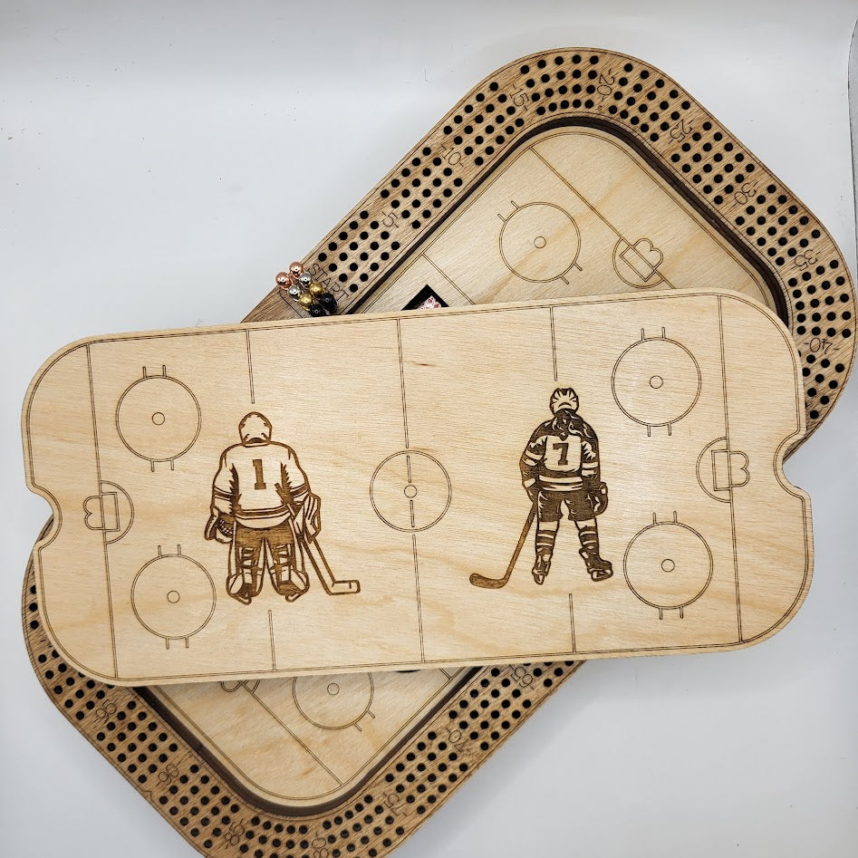 Ice Hockey Cribbage Board