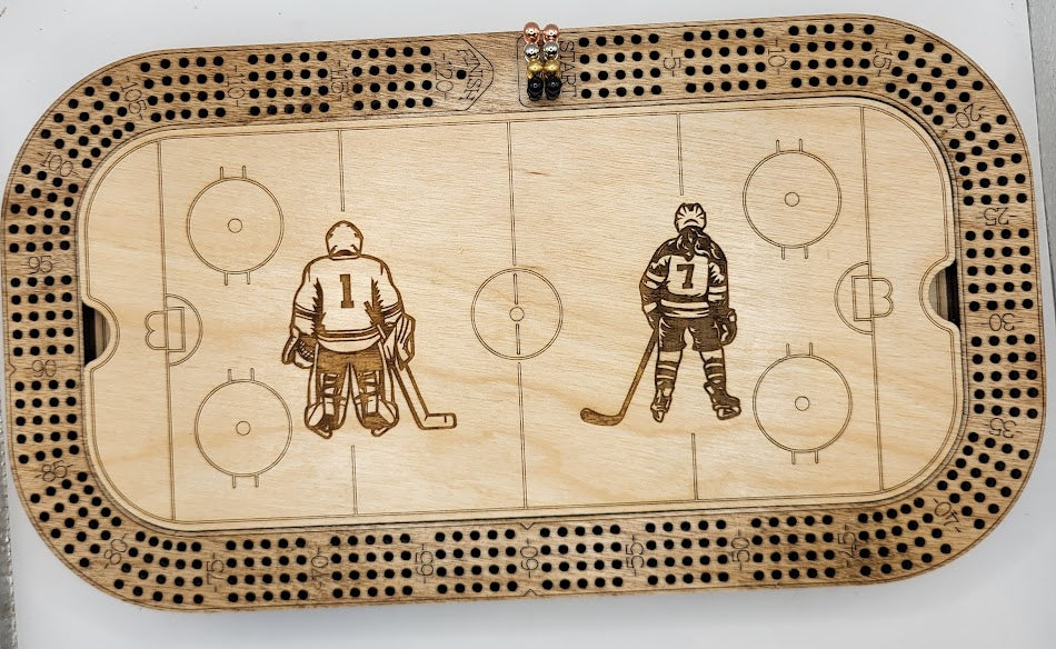 Ice Hockey Cribbage Board