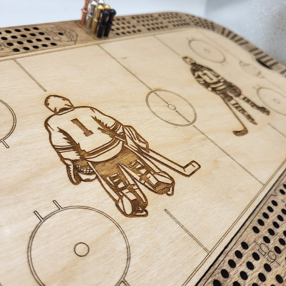 Ice Hockey Cribbage Board